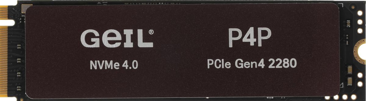 SSD накопитель GeIL P4P 512ГБ, M.2 2280, PCIe 4.0 x4,  NVMe,  M.2 [p4pdc23c512a]